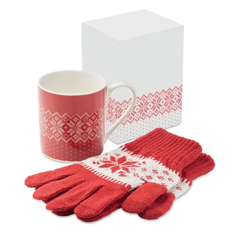 Set de căni cadou COPITO — culoarea Roșu, față