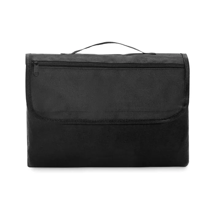 Pătură de picnic COSTA — culoarea Negru, față