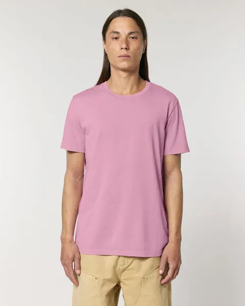 Tricou Crafter Vintage Stanley/Stella personalizat — culoarea Roz bomboană (vopsit după confecționare), purtat de model, față