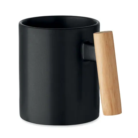 Cană ceramică CRENATE — culoarea Negru, față