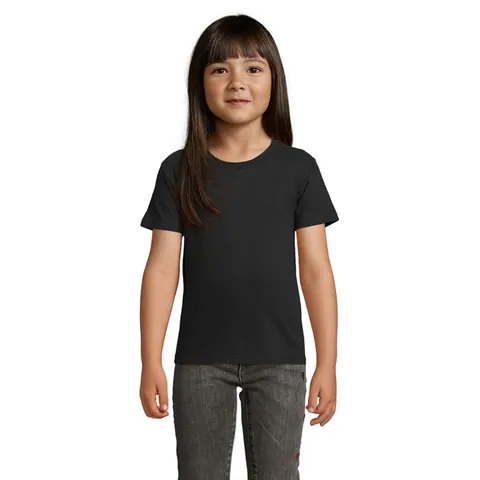 Tricou copii CRUSADER — culoarea Negru intens, față