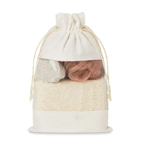 Set de baie CUIDA — culoarea Bej, față