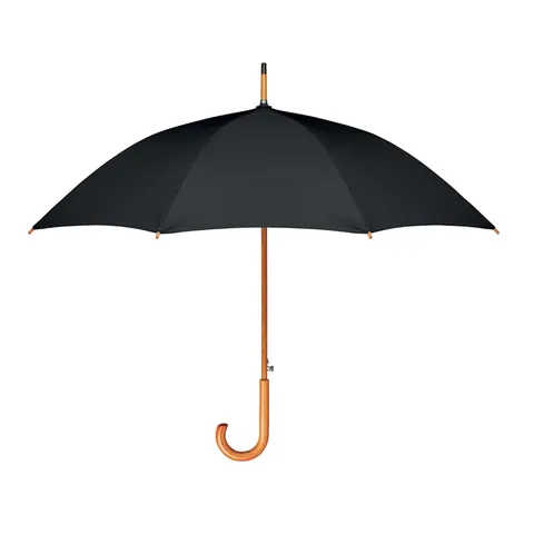 Umbrelă CUMULI RPET — culoarea Negru, față