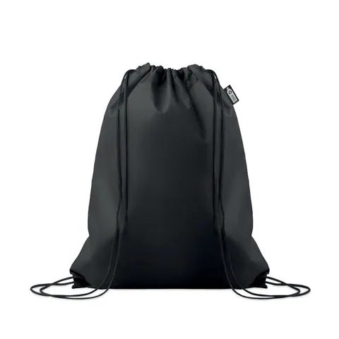 Rucsac cu șnur DAFFY RPET — culoarea Negru, față
