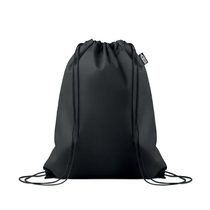 Rucsac cu șnur DAFFY RPET — culoarea Negru, față