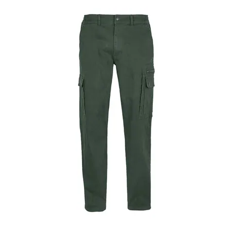Pantaloni bărbați DOCKER — culoarea Verde pădure, față
