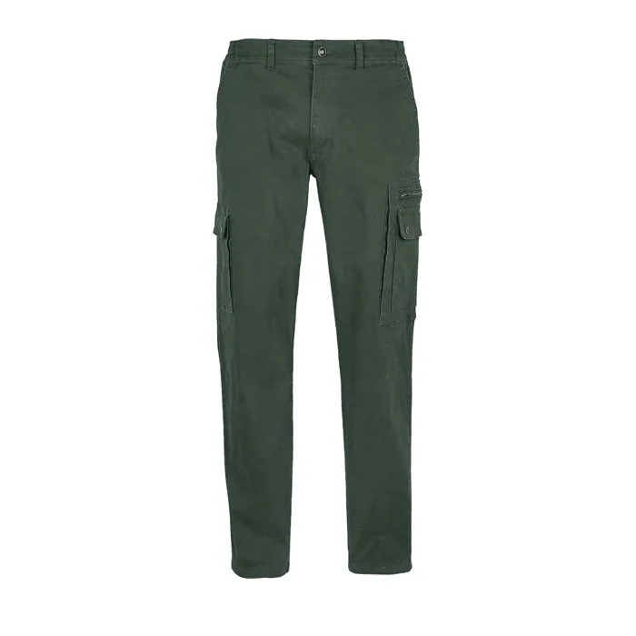 Pantaloni bărbați DOCKER — culoarea Verde pădure, față