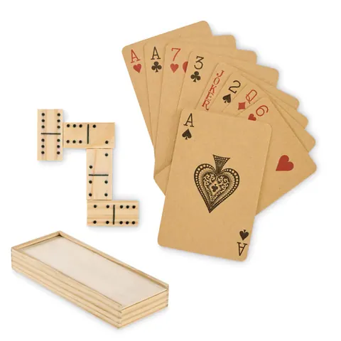 Set de domino DOMI&CARDS — culoarea Lemn, față