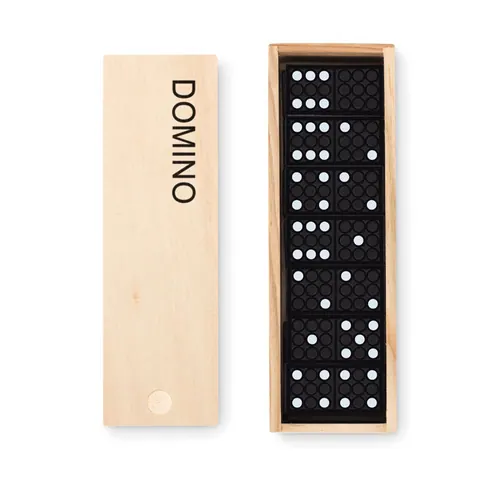 Joc de domino din lemn — culoarea Lemn, față