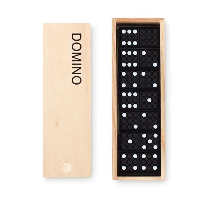 Joc de domino din lemn — culoarea Lemn, față