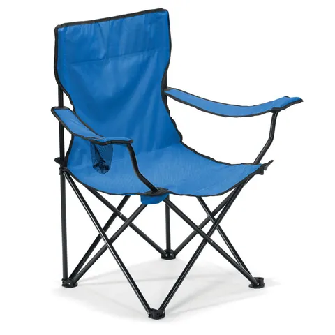 Scaun plajă sau camping EASYGO — culoarea Albastru, față