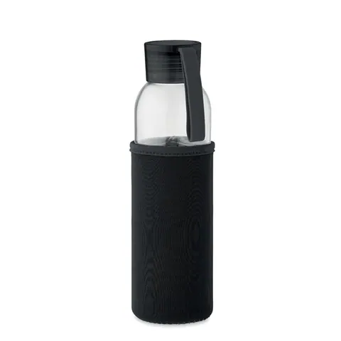 Sticlă de apă din sticlă EBOR — culoarea Negru, față