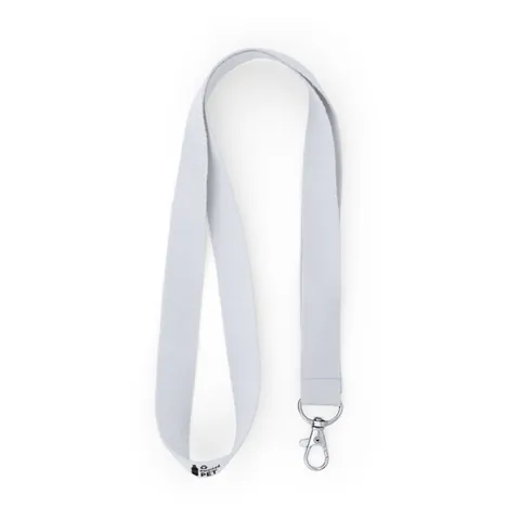 Lanyard Ecohost — culoarea Alb, imagine produs