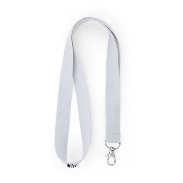 Lanyard Ecohost — culoarea Alb, imagine produs