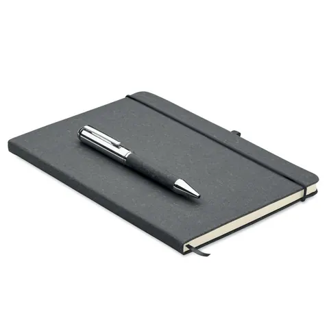 Set caiet și pix ELEGANOTE — culoarea Negru, față