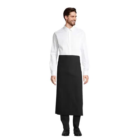 Șorț unisex EMILE — culoarea Negru intens, față
