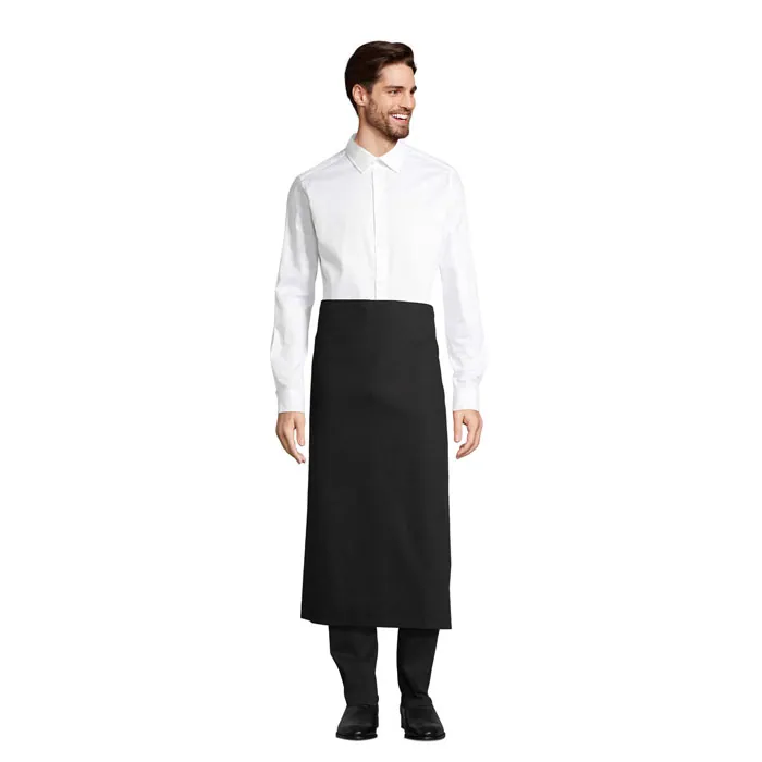 Șorț unisex EMILE — culoarea Negru intens, față