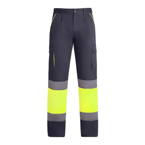 Pantaloni reflectorizanți bărbați Enix — culoarea Plumb / Galben fluor, imagine produs