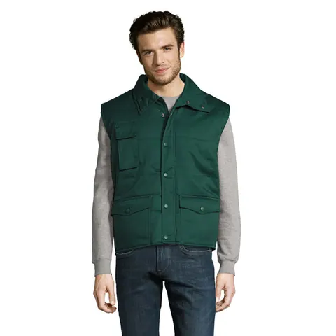 Vestă bărbați EQUINOX PRO — culoarea Verde sticlă, față