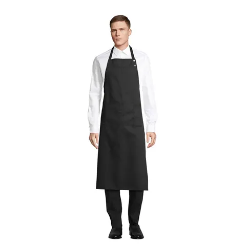 Șorț unisex EROLD — culoarea Negru intens, față