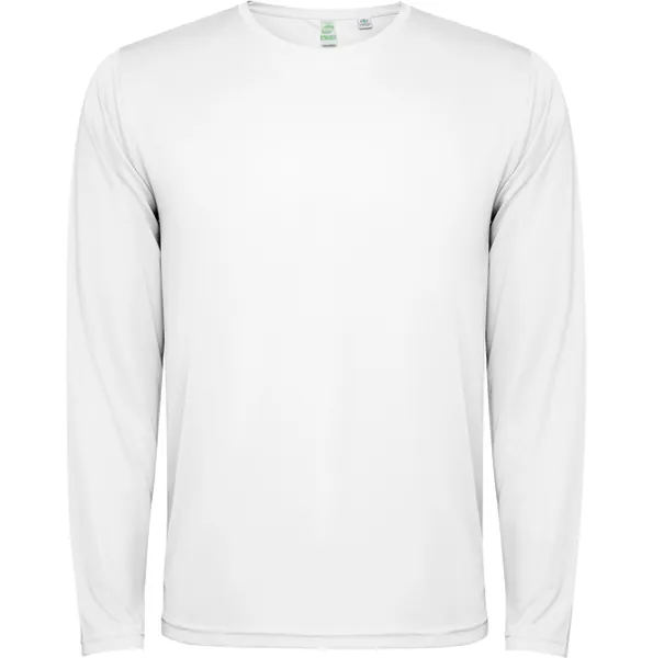 Tricou cu mânecă lungă unisex Estoril — culoarea Alb, imagine produs