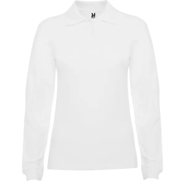 Tricou polo cu mânecă lungă damă Estrella — culoarea Alb, imagine produs