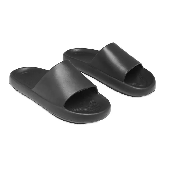Papuci EVASLIDE — culoarea Negru, față