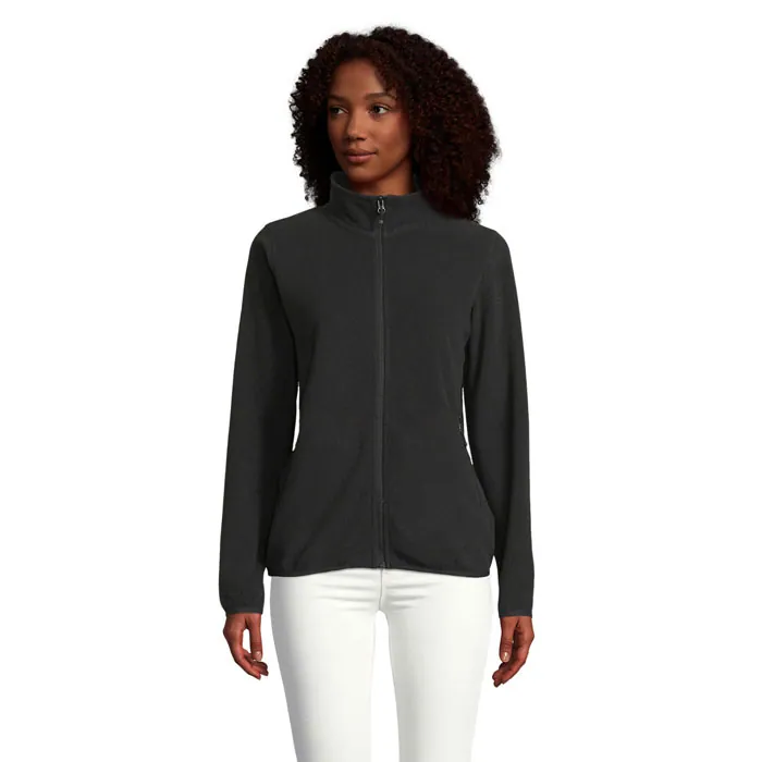 Jachetă fleece damă FACTOR — culoarea Negru, față