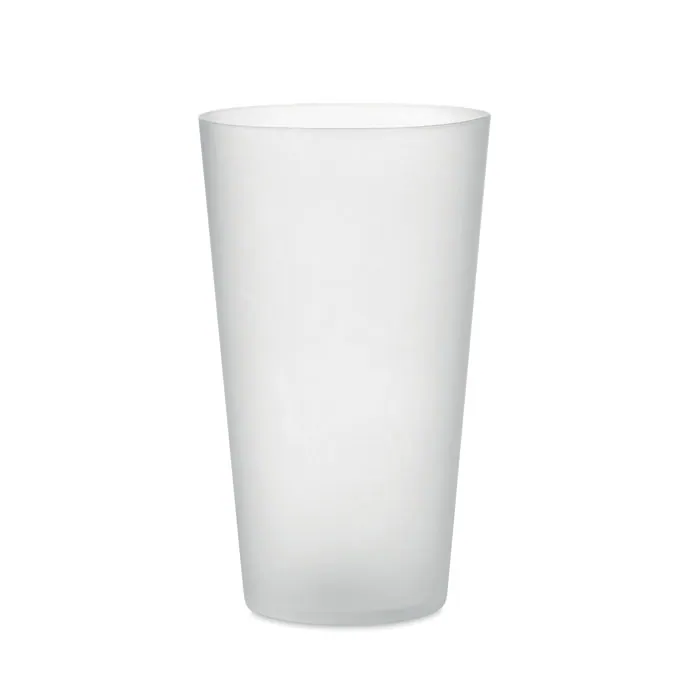 Cană FESTA LARGE — culoarea Alb transparent, față