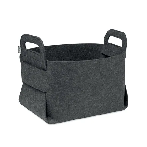 Coș pliabil FIALAN — culoarea Gri piatră, față