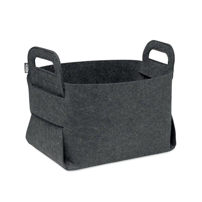 Coș pliabil FIALAN — culoarea Gri piatră, față