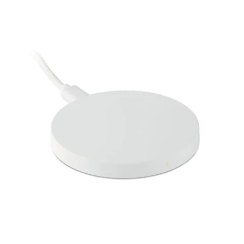 Încărcător wireless FLAKE CHARGER — culoarea Alb, față