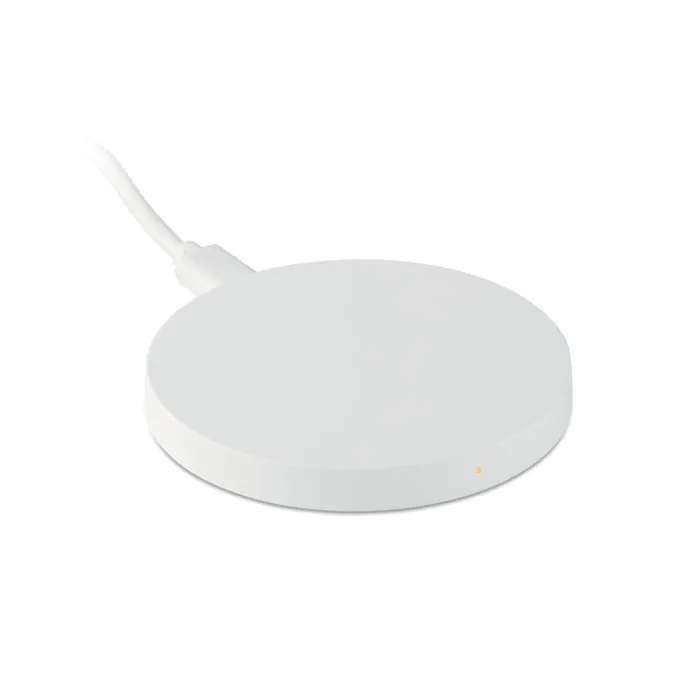Încărcător wireless FLAKE CHARGER — culoarea Alb, față