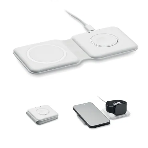 Încărcător multifuncțional FLIP — culoarea Alb, față