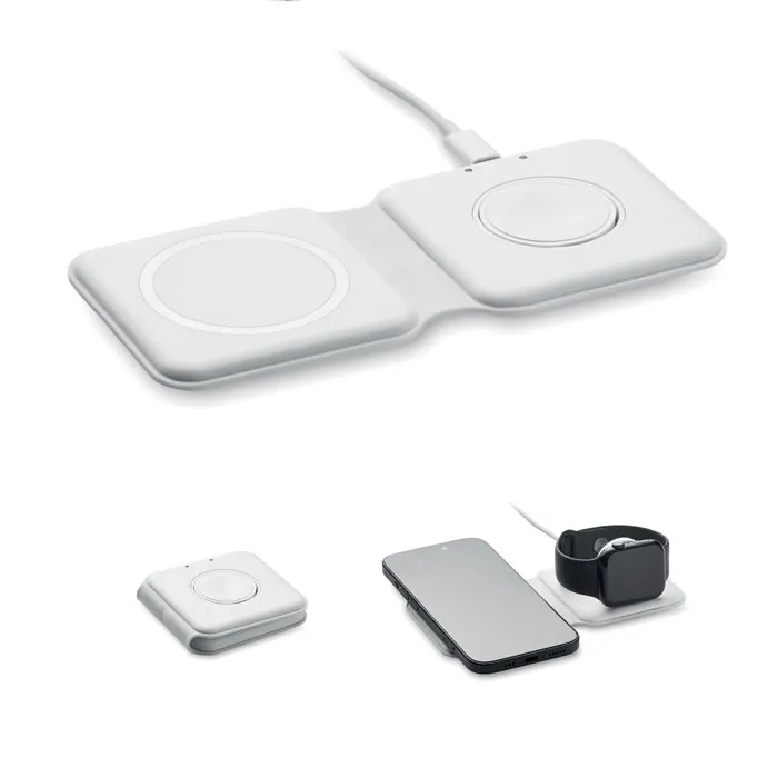 Încărcător multifuncțional FLIP — culoarea Alb, față