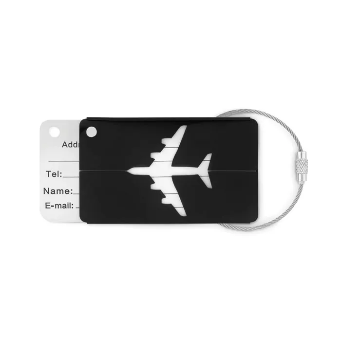 Etichetă de bagaj FLY TAG — culoarea Negru, față
