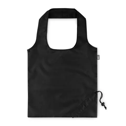 Sacoșă pliabilă FOLDPET — culoarea Negru, față