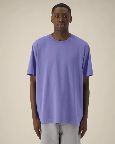 Tricou Freestyler Vintage Stanley/Stella — culoarea Mov intens (vopsit după confecționare), purtat de model, față