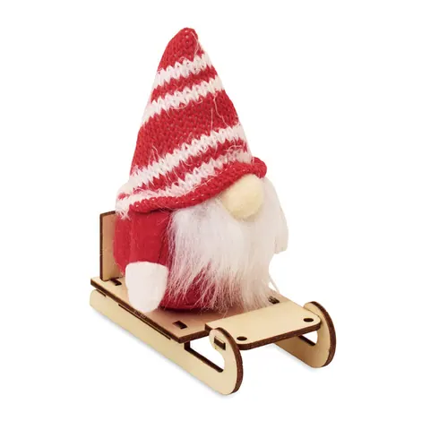 Decorațiune FROSTY SLEIGH — culoarea Roșu, față
