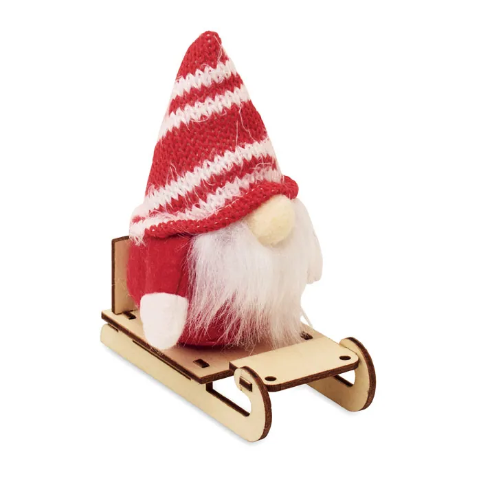 Decorațiune FROSTY SLEIGH — culoarea Roșu, față