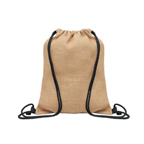 Rucsac cu șnur FUKURO — culoarea Negru, față