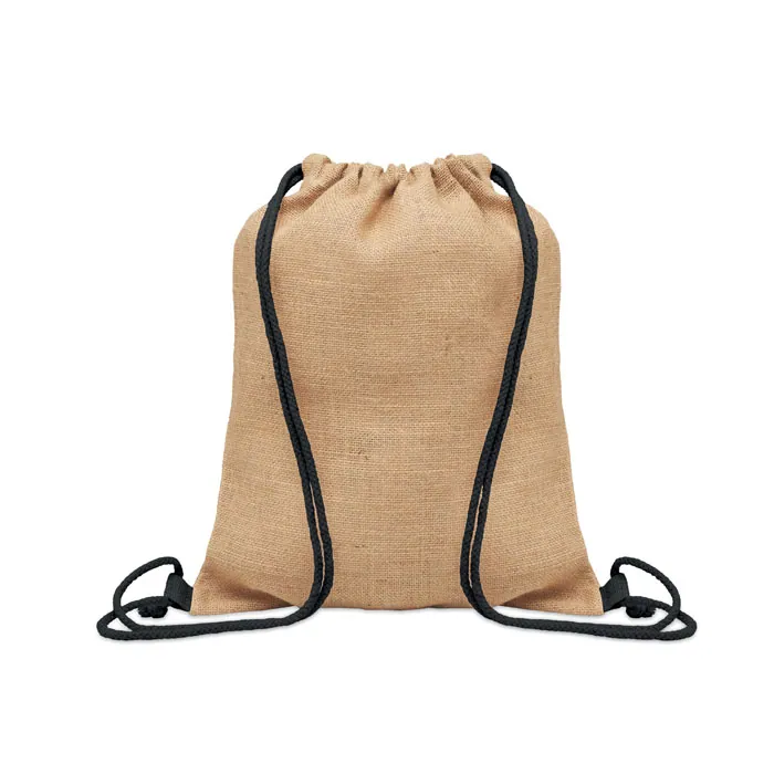 Rucsac cu șnur FUKURO — culoarea Negru, față
