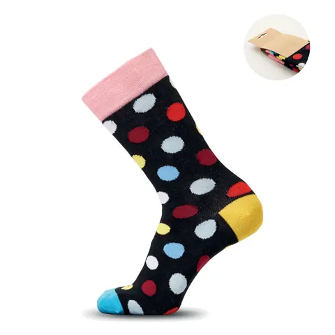 Șosete FUNNY M — culoarea Negru, față