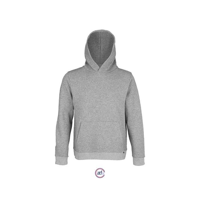 Pulover unisex GABRIEL — culoarea Gri melanj, față
