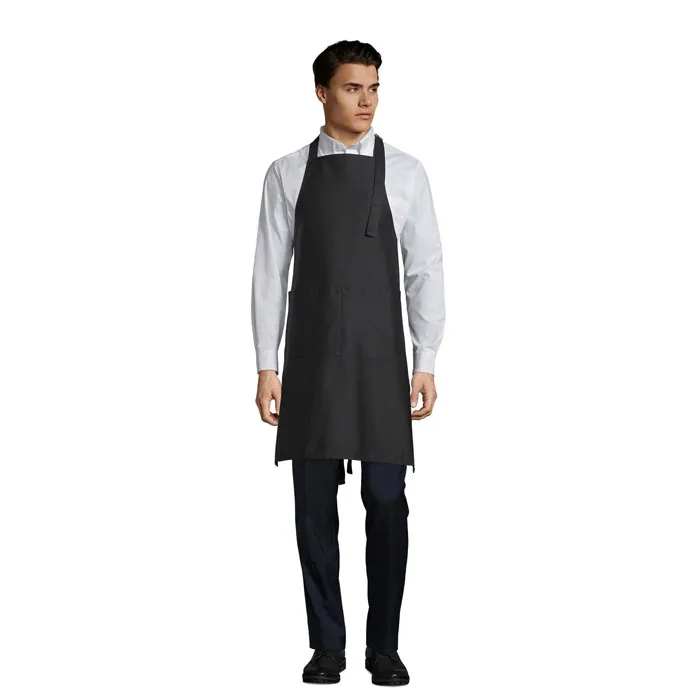 Șorț unisex GALA — culoarea Negru, față