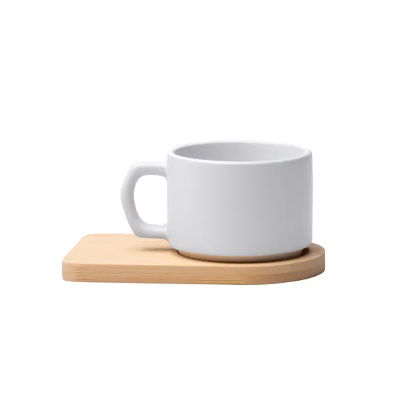 Cană ceramică Geisa — culoarea Alb, imagine produs