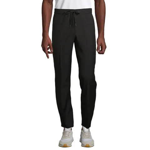 Pantaloni bărbați GERMAIN — culoarea Negru intens, față