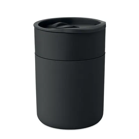 Cană termică GOBLET — culoarea Negru, față