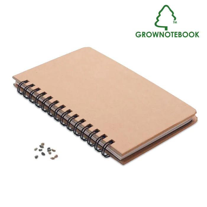 Caiet cu spirală GROWNOTEBOOK™ — culoarea Bej, față