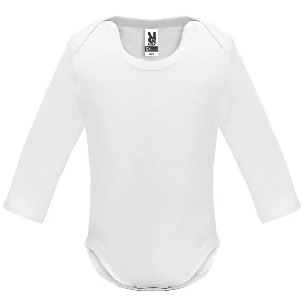 Body bebeluși cu mânecă lungă Honey — culoarea Alb, imagine produs